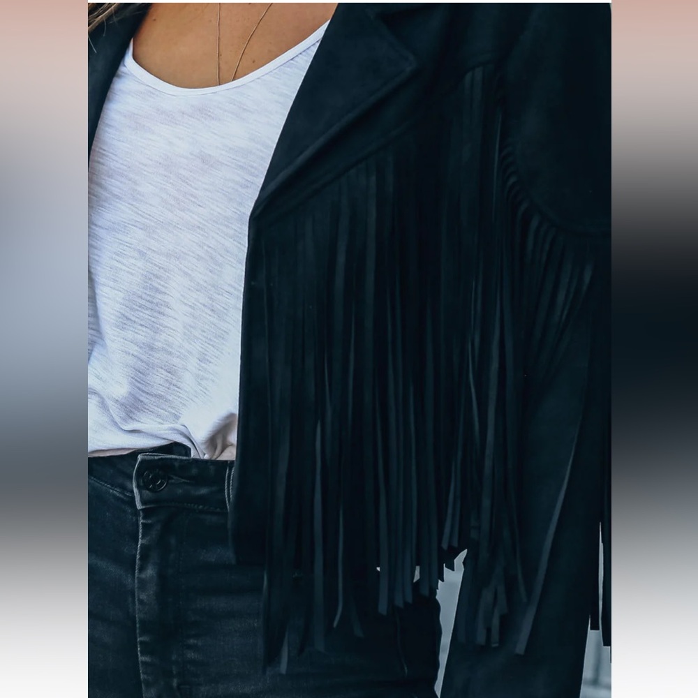 VICI Walford Cropped Fringe Jacket - Picture 7 of 8
